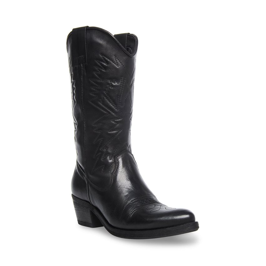 Botas Altas Steve Madden Hayward Cuero Mujer Negras | ES ZO9E48